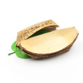 boat shape cheap Disposable bamboo dinner palm leaf plates